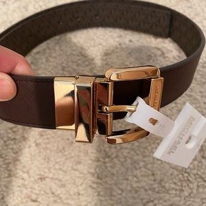 Michael Kors Reversible Gold Buckle Belt Size M